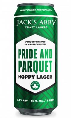 Jacks Abby Pride & Parquet Hoppy Lager 16oz Cans (Boston Celtics)